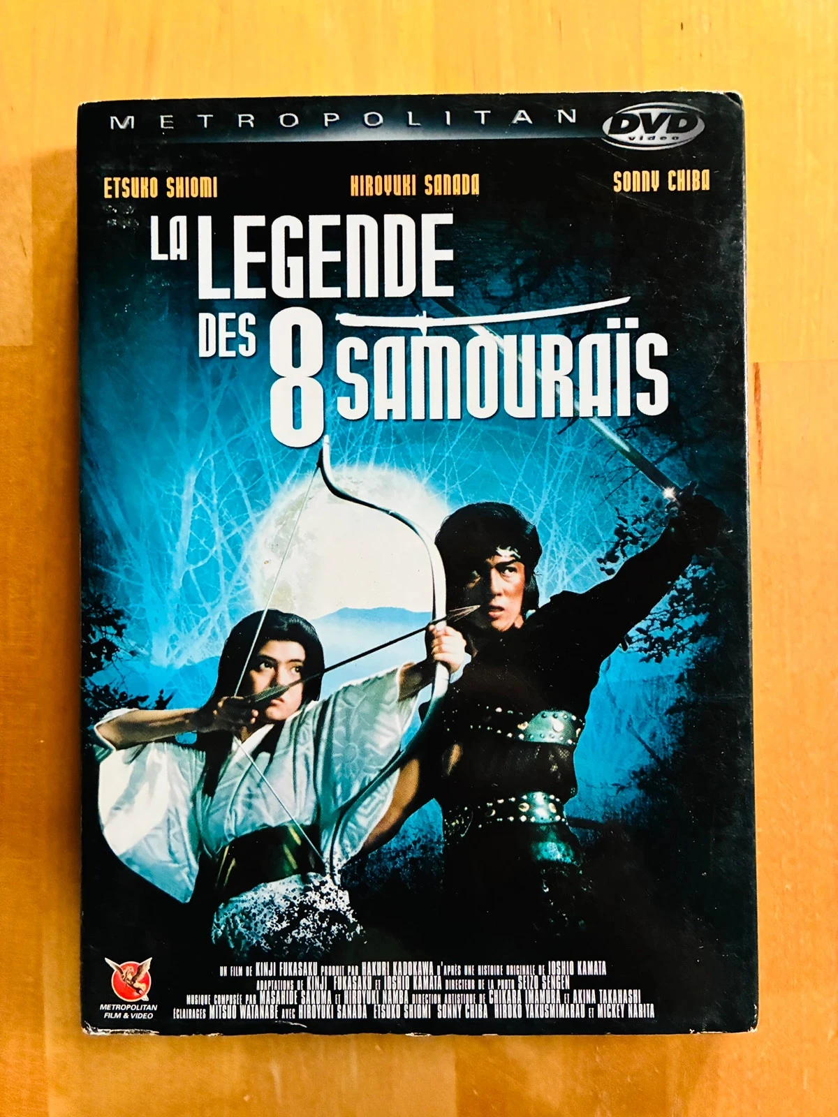 DVD La légende des 8 samouraïs Sonny Chiba.